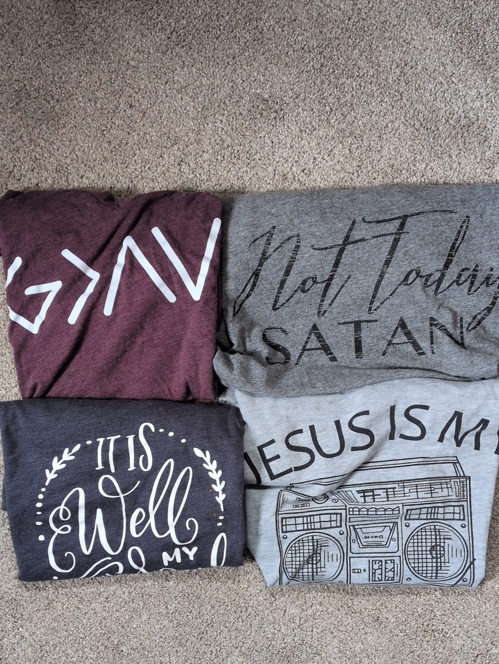 Women's Faith, Jesus Graphic Short Sleeve Tee Lot Sz Small